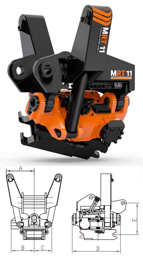 Tiltrorator obrótnik do wszystkich koparek i maszyn JCB o masie 8-11 ton MRT 11