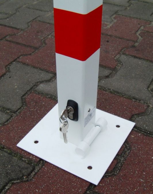 Blokada słupek parkingowy zapora parkingowa model I składana na kluczyk