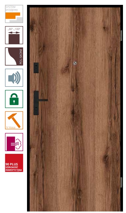 Drzwi wejściowe RC3 Inwest SR 37 EI30 Pol-Skone