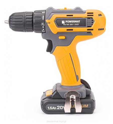 Wkrętarka akumulatorowa wiertarka 20V zestaw 28el PM-WA-20V-1.5AZT PM1085 Powermat