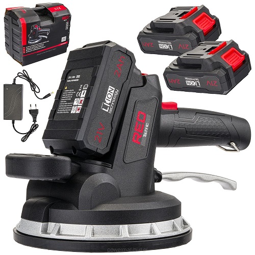 Przyssawka wibrujaca do układania płytek Aku 21V Red Technic RTAPW0053 Powermat